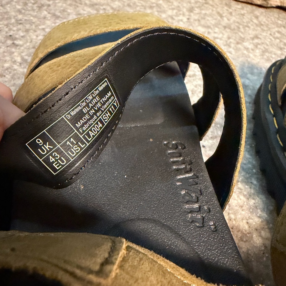 Dr. Martens Tan Leather Platform Strappy Sandals - Picture 7 of 7